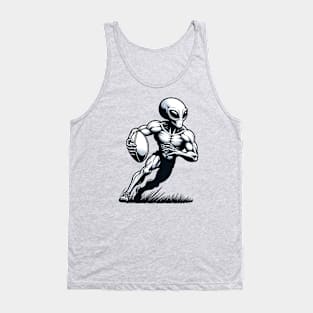 alien playing rugby Tank Top